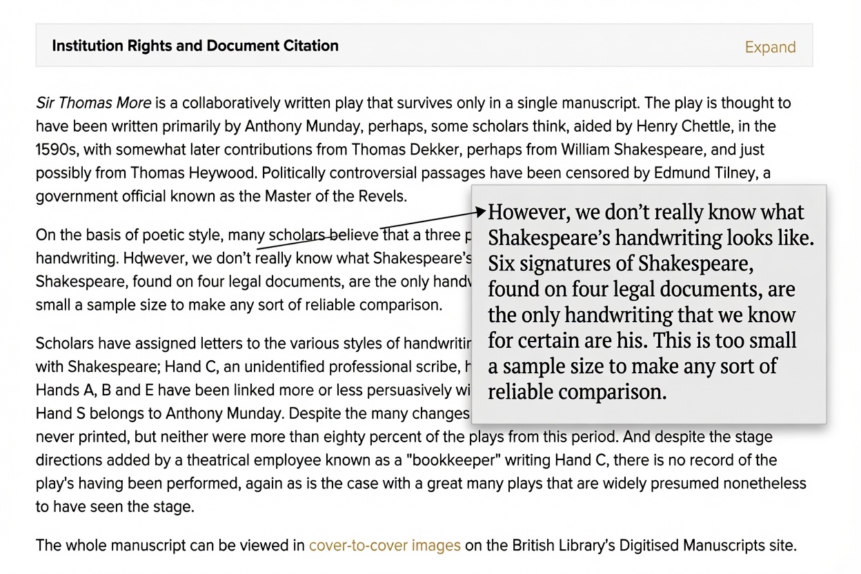 Folger Hand D disclaimer